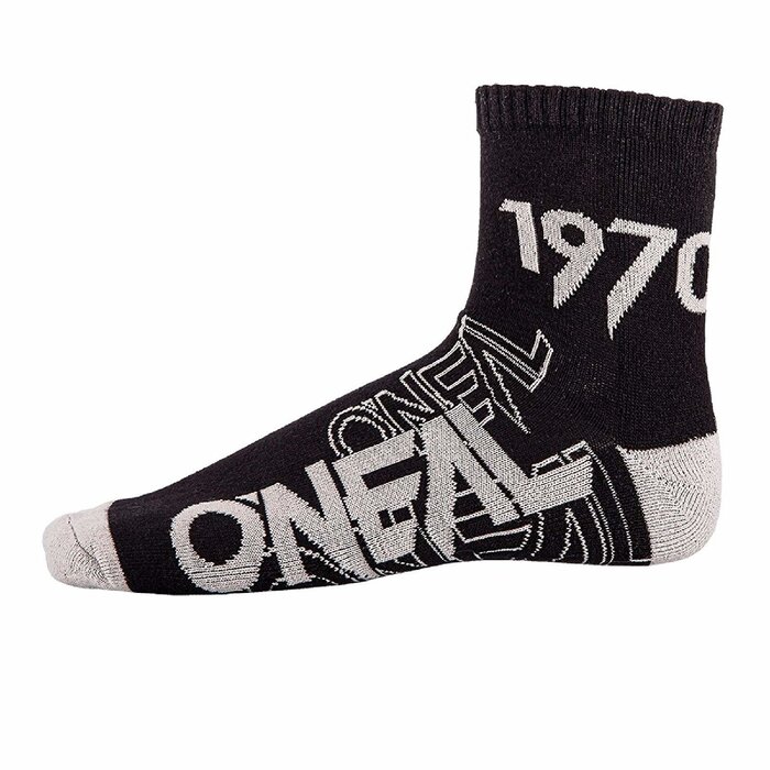 Oneal Herren Crew MTB Enduro Race Socken  Schwarz Grau, Gr. 43-46