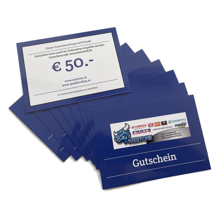 MXStore - Quadatvshop Gutschein € 50.-
