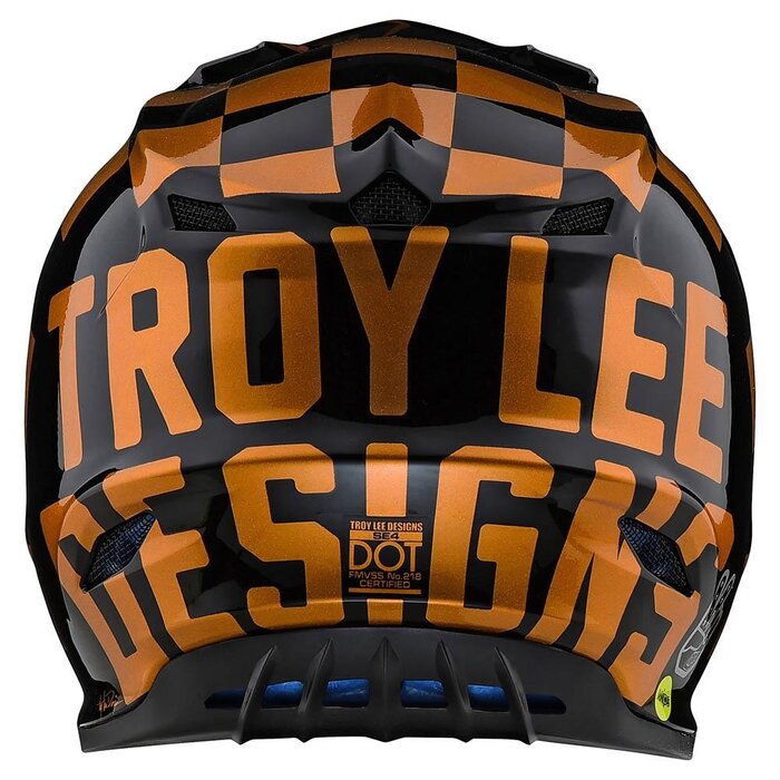 Troy Lee Designs Helm SE4 Polyacrylite MIPS Checker schwarz gold