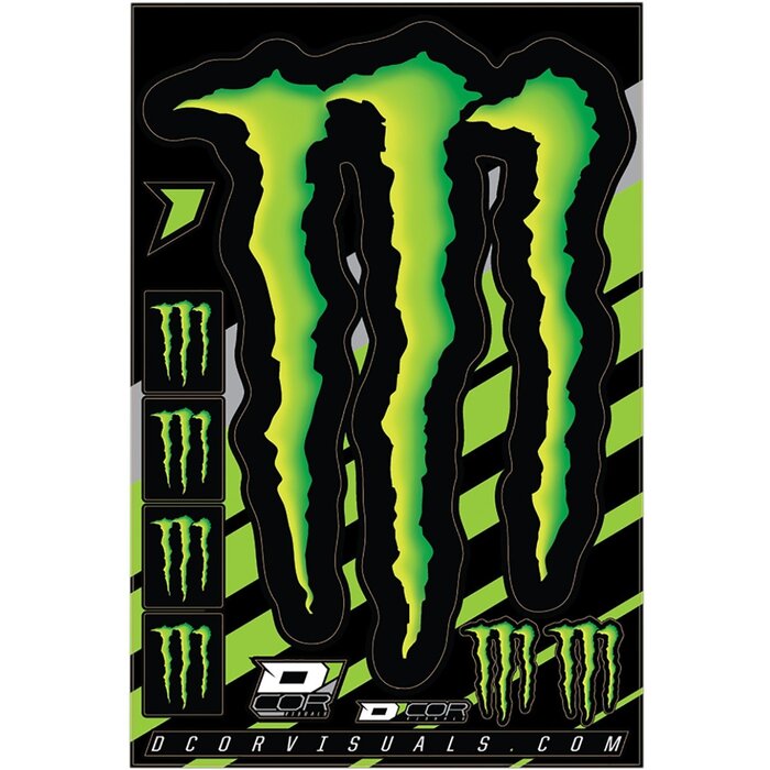 D'COR Visuals Sticker Aufkleber Bogen Monster Claw