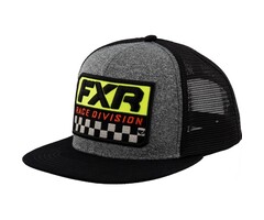 FXR Cap Kappe Race Division schwarz grau heather hi viz