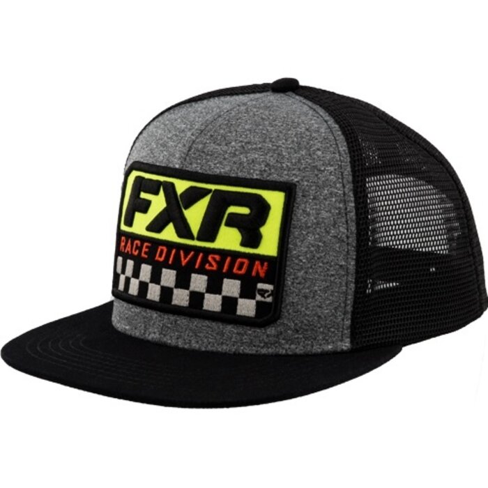 FXR Cap Kappe Race Division schwarz grau heather hi viz