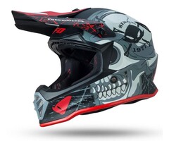 UFO Kinder Helm Bomber Freebooter grau rot