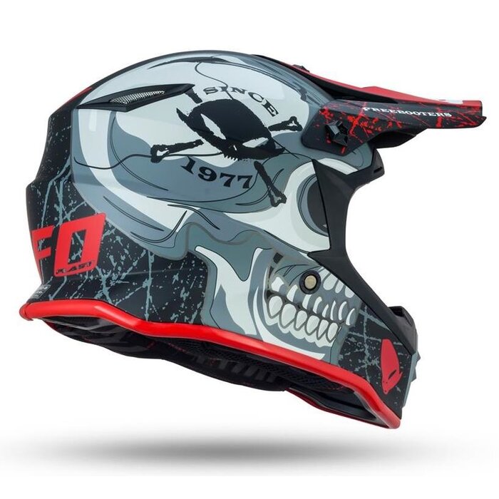 UFO Kinder Helm Bomber Freebooter grau rot