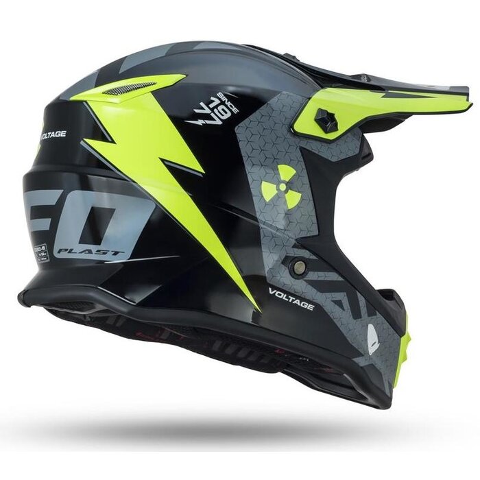 UFO Kinder Helm Bomber Freebooter grau gelb