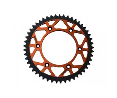 PBR Twin Color Kettenrad Orange / Schwarz  Aluminium Ultraleicht selbstreinigend hart eloxiert 520 Pitch Typ 899