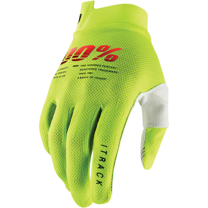 100 % Handschuhe iTrack Gloves neongelb