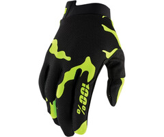 100 % Handschuhe iTrack Gloves Salamander schwarz - neongelb