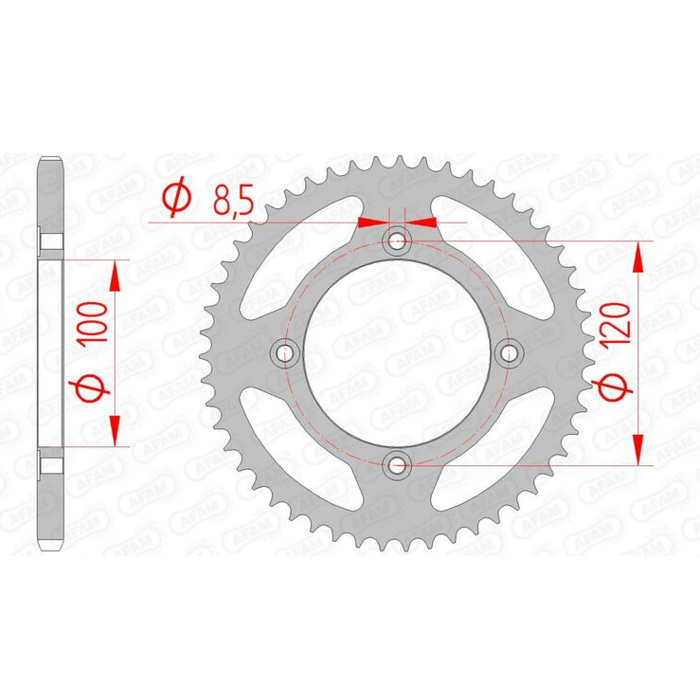 AFAM Steel Standard Rear Sprocket 38101 - 420 / 60 Zähne für Beta RR50