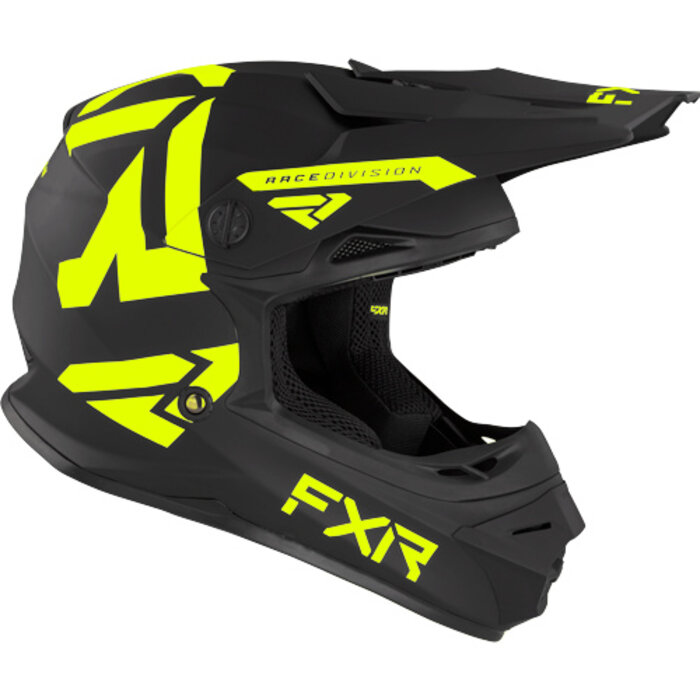 FXR Kinder Helm Legion schwarz neongelb