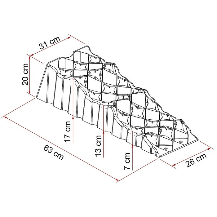 Fiamma Auffahrkeil Level Up Premium, grau