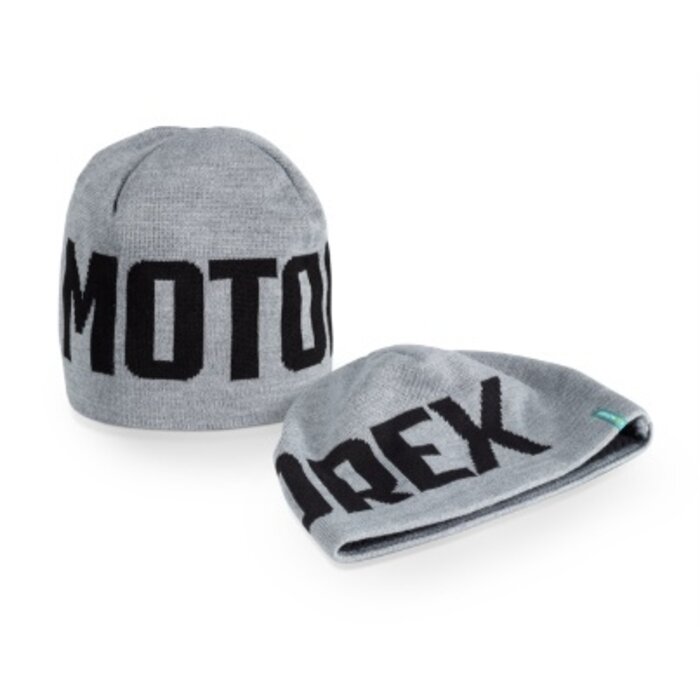 Motorex Beanie Mütze Strickmütze grau