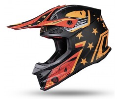 UFO Intrepid Helm - schwarz rot orange