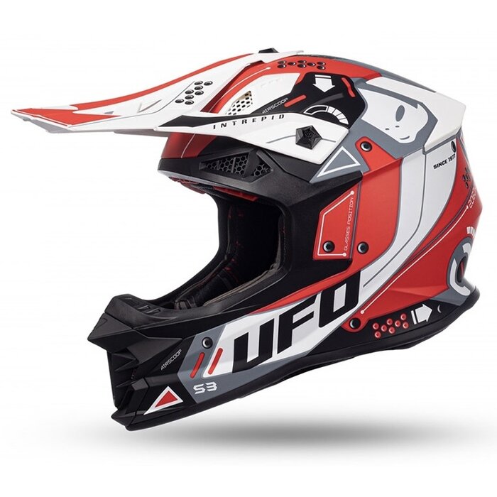 UFO Intrepid Helm - rot weiß