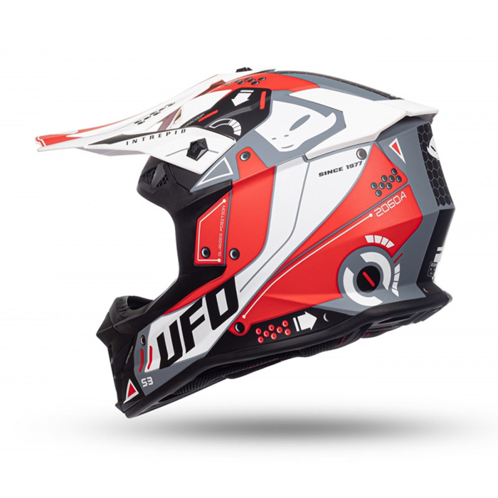 UFO Intrepid Helm - rot weiß