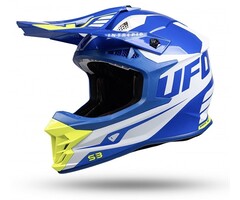 UFO Intrepid Helm - weiß blau neongelb