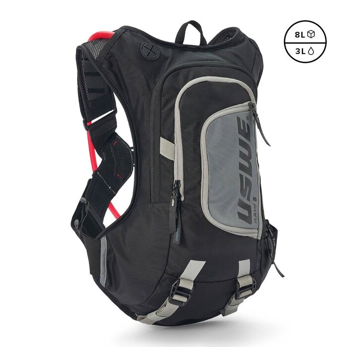 USWE Trinkrucksack Raw 8 carbon schwarz
