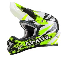 Oneal 3 Series Motocross Enduro Helm Shocker gelb weiß schwarz