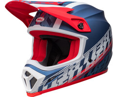 Bell MX-9 Mips Helm - Offset Matte Metallic blau weiss