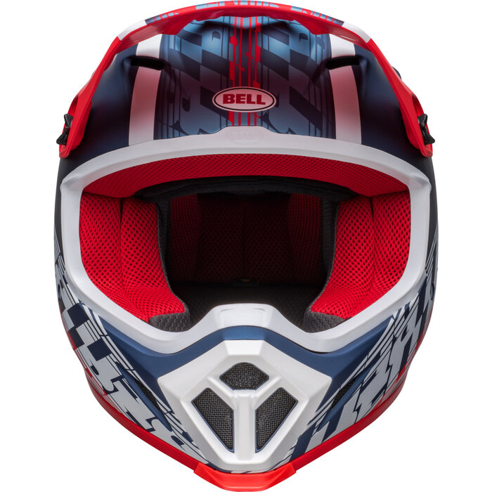 Bell MX-9 Mips Helm - Offset Matte Metallic blau weiss