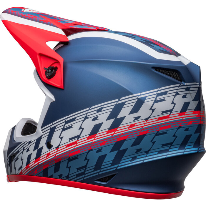 Bell MX-9 Mips Helm - Offset Matte Metallic blau weiss