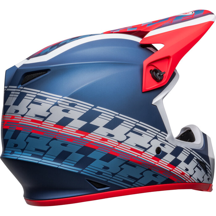Bell MX-9 Mips Helm - Offset Matte Metallic blau weiss