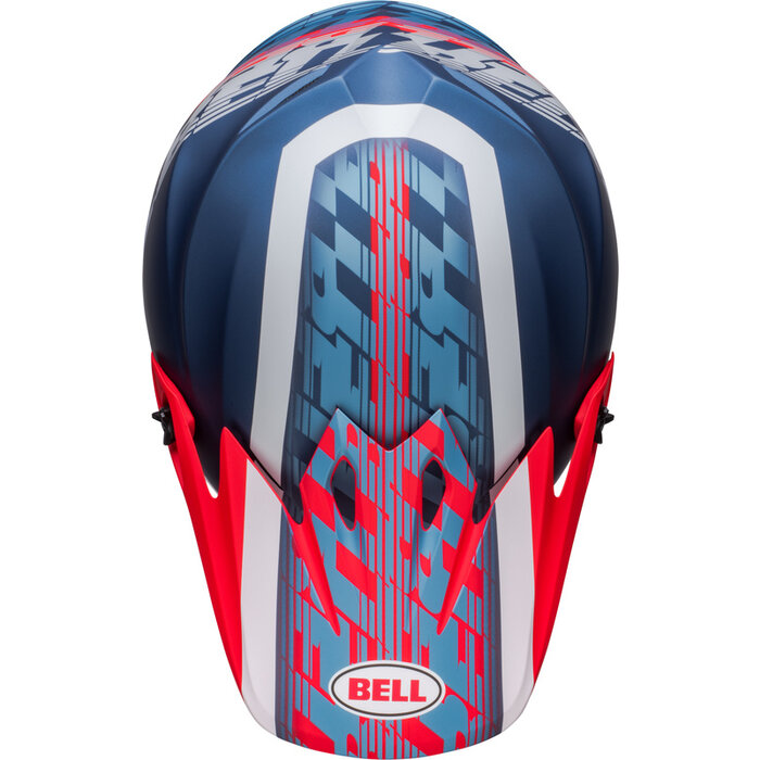 Bell MX-9 Mips Helm - Offset Matte Metallic blau weiss