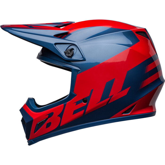 Bell MX-9 Mips Helm - Disrupt Gloss True blau rot