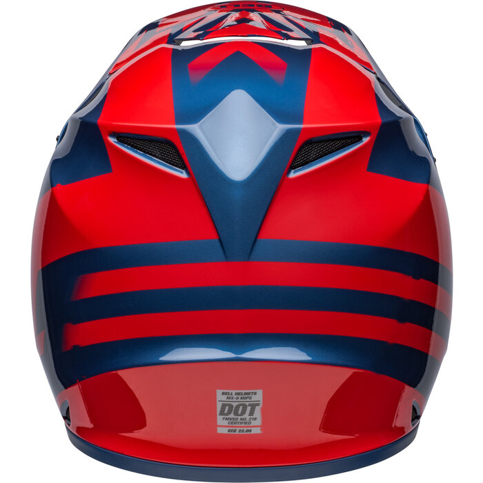Bell MX-9 Mips Helm - Disrupt Gloss True blau rot