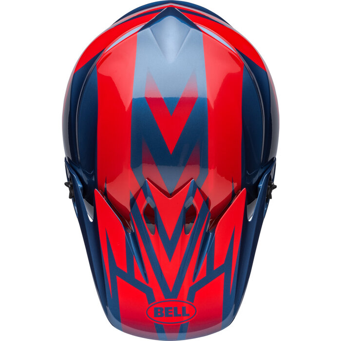 Bell MX-9 Mips Helm - Disrupt Gloss True blau rot