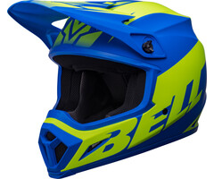 Bell MX-9 Mips Helm - Disrupt Matte Classic blau Hi-Viz gelb