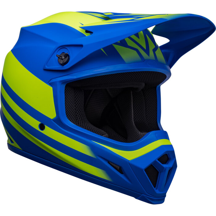Bell MX-9 Mips Helm - Disrupt Matte Classic blau Hi-Viz gelb