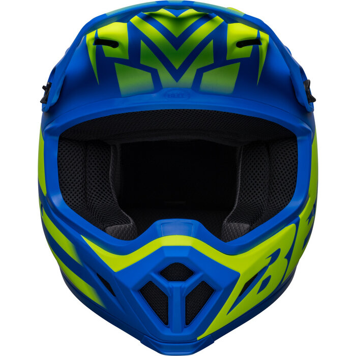 Bell MX-9 Mips Helm - Disrupt Matte Classic blau Hi-Viz gelb