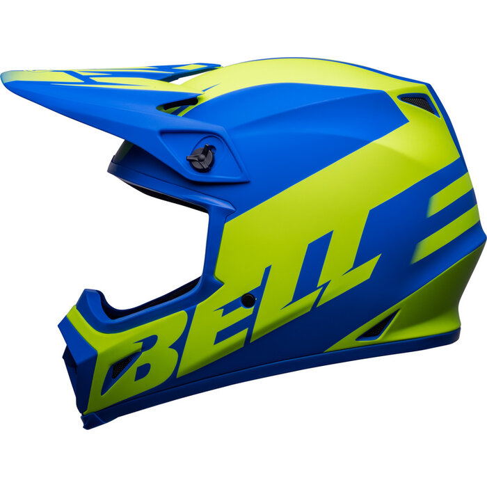 Bell MX-9 Mips Helm - Disrupt Matte Classic blau Hi-Viz gelb