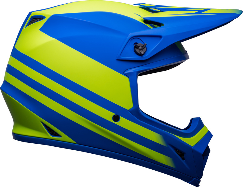 Bell MX-9 Mips Helm - Disrupt Matte Classic blau Hi-Viz gelb