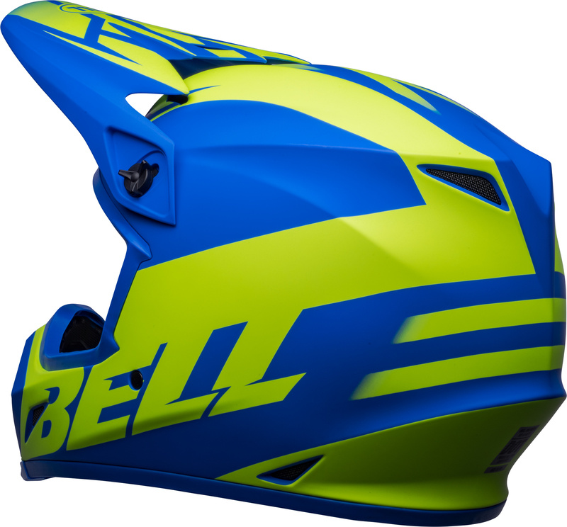 Bell MX-9 Mips Helm - Disrupt Matte Classic blau Hi-Viz gelb