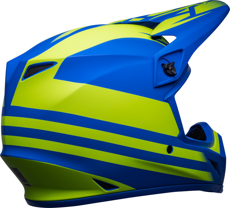 Bell MX-9 Mips Helm - Disrupt Matte Classic blau Hi-Viz gelb