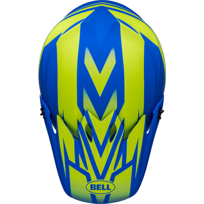 Bell MX-9 Mips Helm - Disrupt Matte Classic blau Hi-Viz gelb