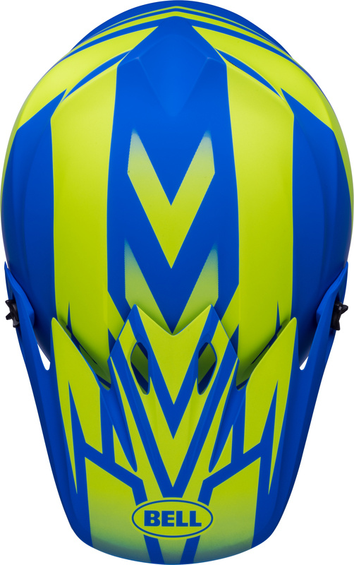 Bell MX-9 Mips Helm - Disrupt Matte Classic blau Hi-Viz gelb