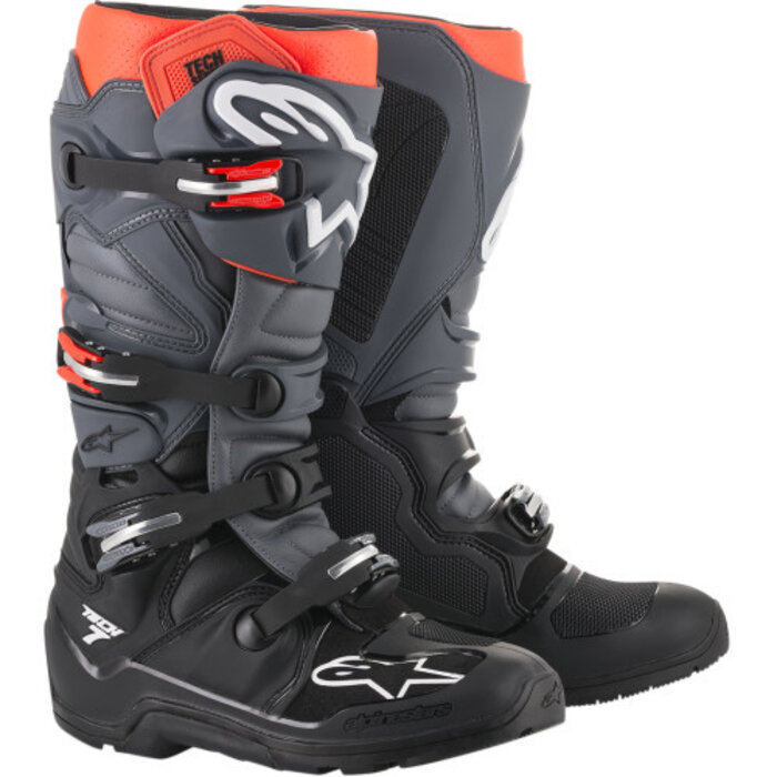Alpinestars Stiefel Tech 7 Enduro schwarz grau neonrot