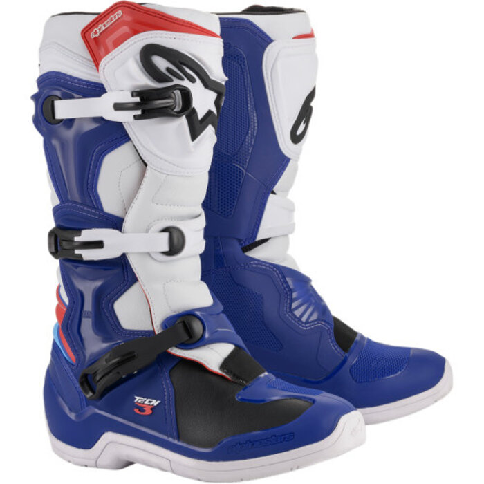 Alpinestars Stiefel Tech 3 blau weiss neonrot