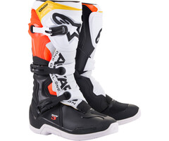 Alpinestars Stiefel Tech 3 schwarz weiss neonrot neongelb