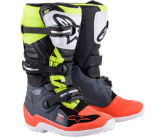 Alpinestars Stiefel Tech 7 S Jugensstiefel gelb grau orange schwarz weiß