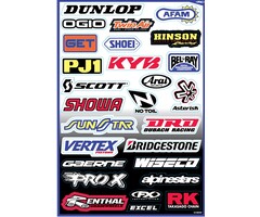 Factory Effex Universal Aufkleber Sticker Bogen Sponsor Kit A