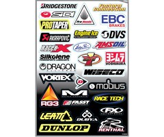 Factory Effex Universal Aufkleber Sticker Bogen Sponsor Kit D