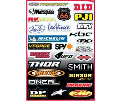 Factory Effex Universal Aufkleber Sticker Bogen Sponsor Kit B