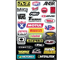 Factory Effex Universal Aufkleber Sticker Bogen Sponsor Kit C