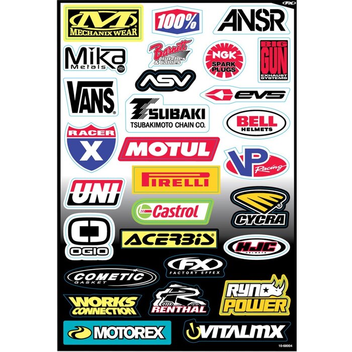 Factory Effex Universal Aufkleber Sticker Bogen Sponsor Kit C