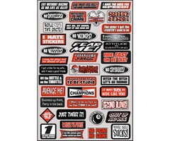 Factory Effex Universal Aufkleber Sticker Bogen Fun Phrases Kit