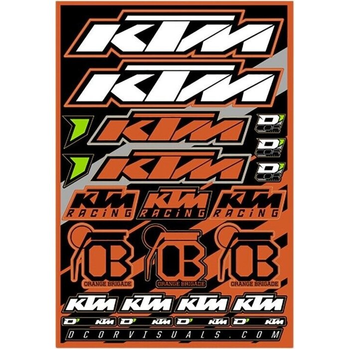 D'COR Visuals Sticker Aufkleber Bogen KTM Racing